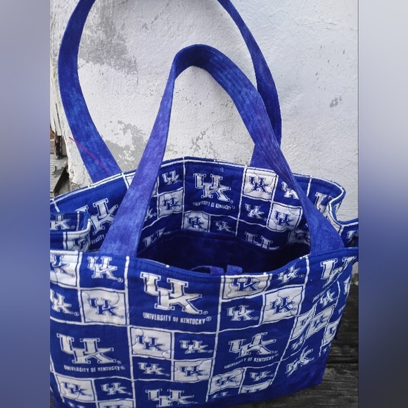 NCAA University of Kentucky Blue and White Tote Bag - Picture 6 of 16